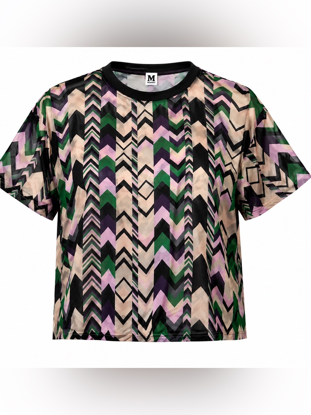 Missoni Vintage Archival Sheer Silk Chevron Top – Size M/L